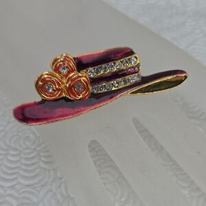 Purple Hat Brooch